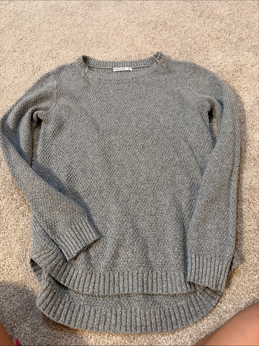 Cozy Gray Knit Women’s Sweater